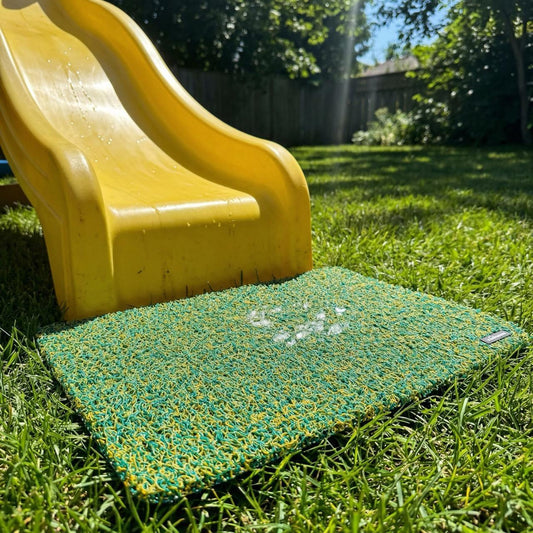 Under Backyard Slide Mat
